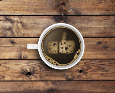 coffee with foam in like form